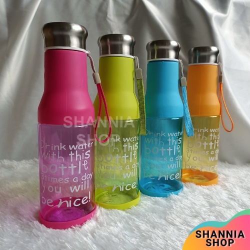 B16 Botol Minum Be Nice ! 600 ml Import Bekal Air Unik Souvenir Promosi