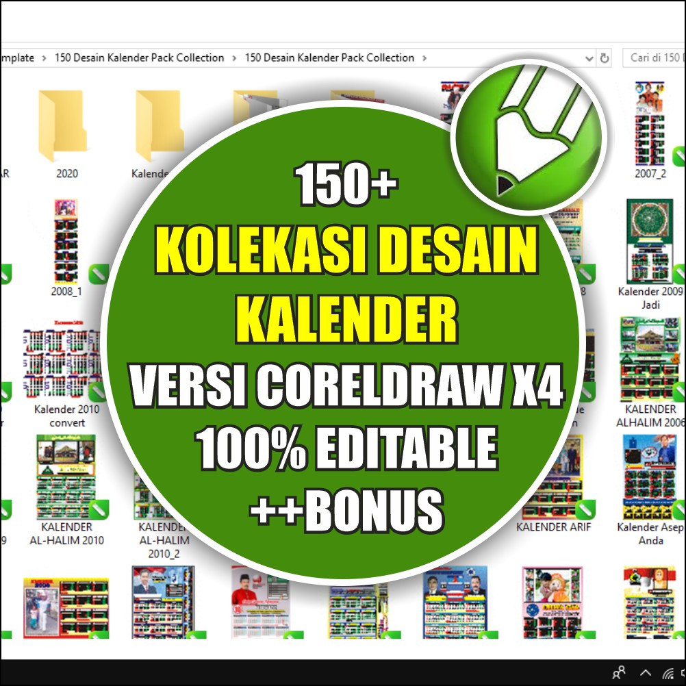 150 Kalender Cdr Only - Coreldraw Template - Business Branding