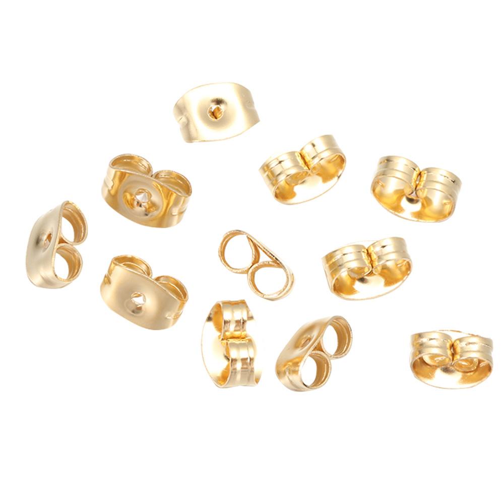 R-flower Earring Backs Stainless Steel Alat Membuat Perhiasan Aksesoris Perhiasan Klip Kupu-Kupu Ear Studs