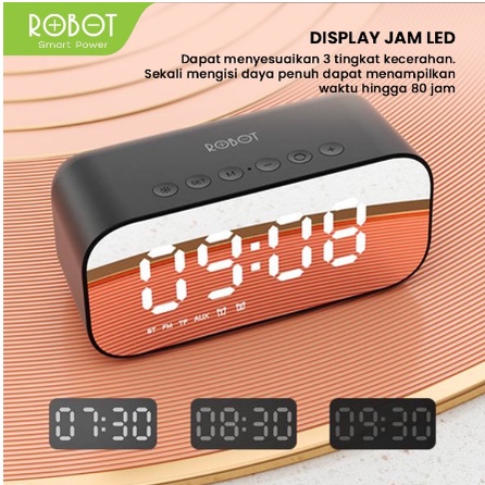 itstore Speaker Bluetooth Robot RB560 Alarm Clock LED Indicator Bluetooth 5.0 Original - Garansi 1 Tahun