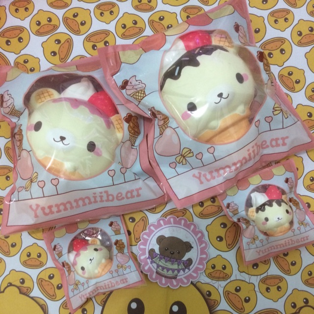 Paket squishy jumbo yummiibear dan mini creamiicandy yummiibear ice cream