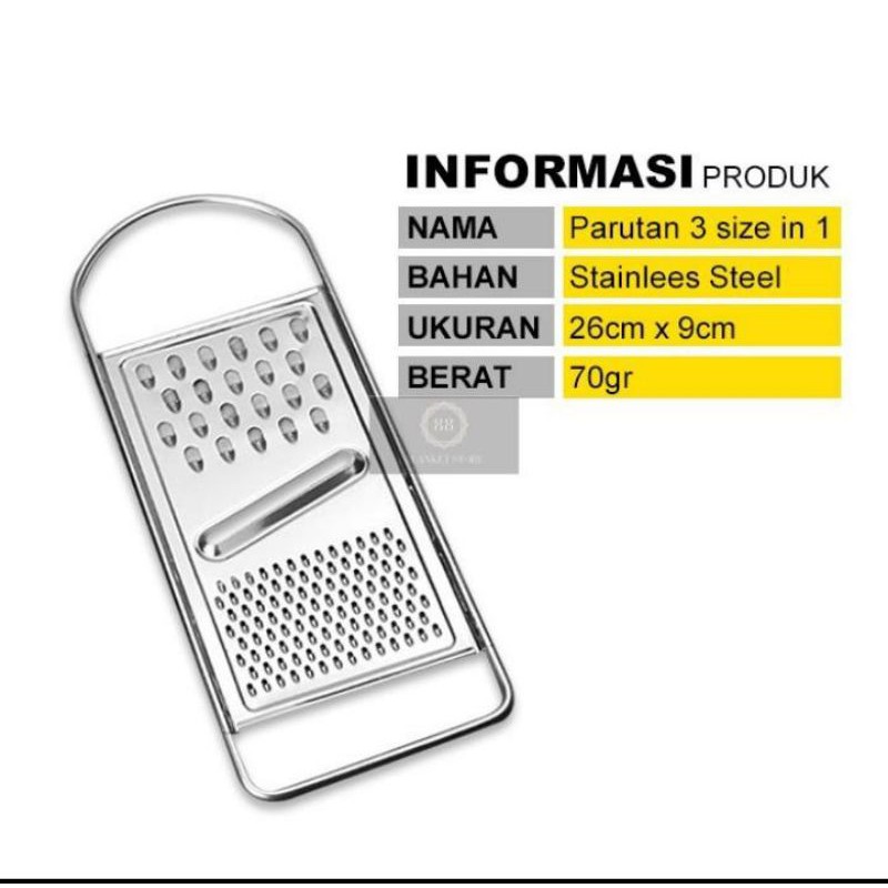 Parutan 3 in 1 Grater Parutan Serbaguna Parutan Keju Parutan Bawang