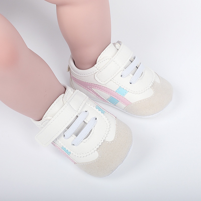 Sepatu Bayi Prewalker Perempuan Umur 0 - 12 Bulan Sepatu Sneakers Anak Bayi Perempuan Baby Prewaker Shoes Cewek Murah Umur 0 - 14 Bulan, umur 1 Tahun 0 - 6 Bulan Pink Biru AK 06
