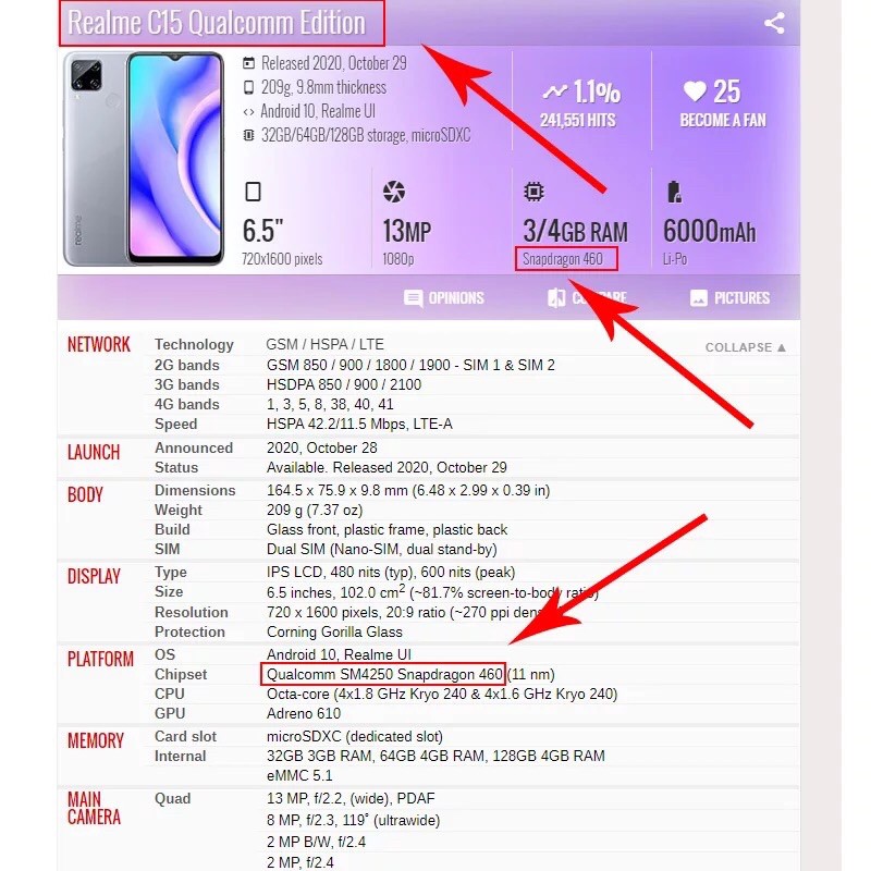 LCD TOUCHSCREEN REALME C15 QUALCOMM EDITION RMX2195