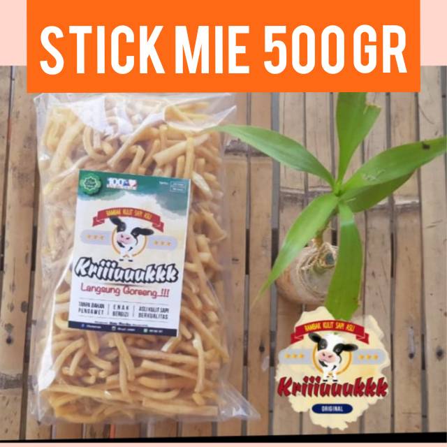 

KERUPUK RAMBAK KULIT SAPI STICK MIE / Dorodok/Jangek/Kerecek Rambak Kulit Sapi