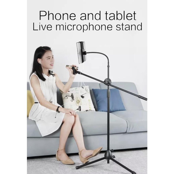 Tripod hp mic/tripod tablet mic/tripod microphone/microphone stand/mic ==