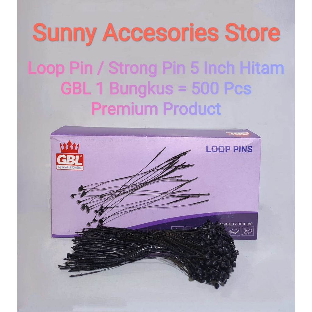 

Loop Pin / String Pin 5 Inch Hitam GBL 1 Bungkus = 500 Pcs Premium Product