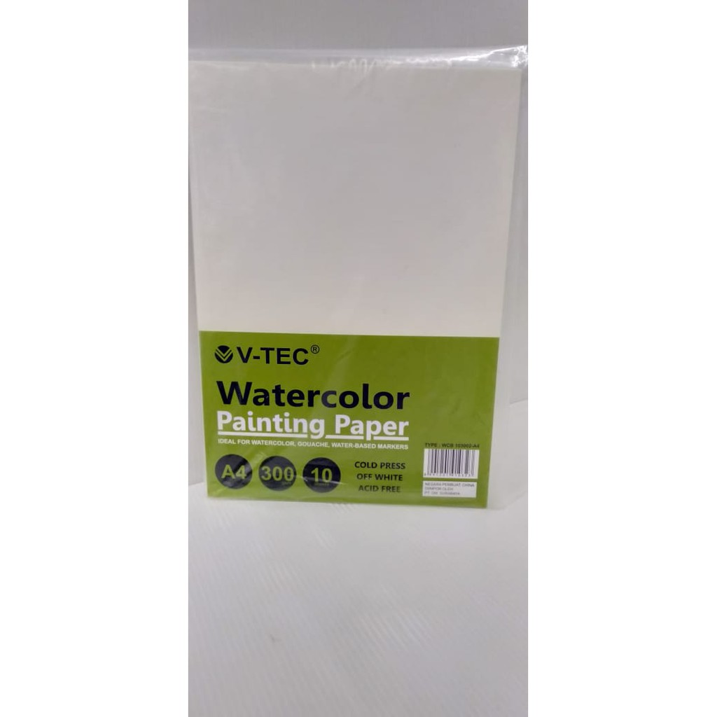 

V-TEC WATERCOLOR PAPER TYPE WCB 103002/A4 300GSM/COLD PRESS NEW