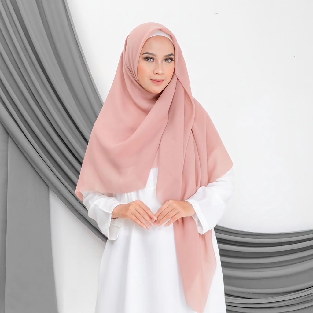 Hijab Segi Empat Bella Lasercut Jumbo Kerudung Segiempat Syar'i Pasar Hija'b