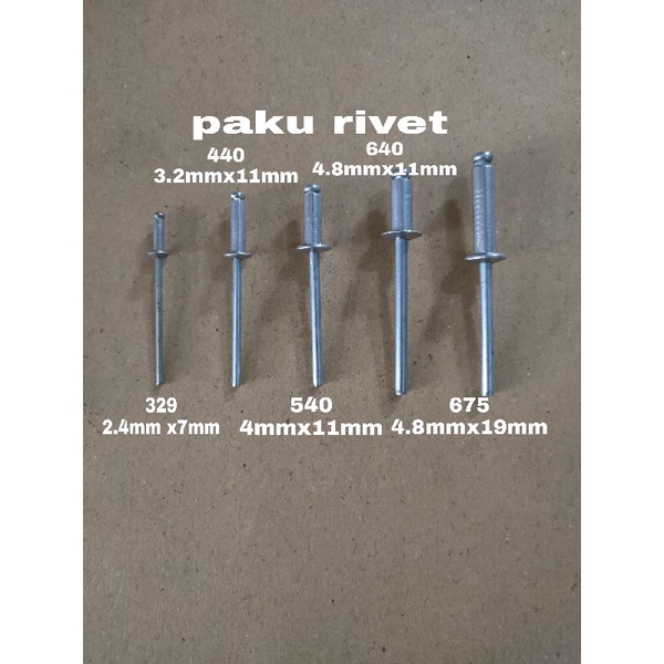 Jual paku rivet ripet blind rivet 440 4mm | Shopee Indonesia
