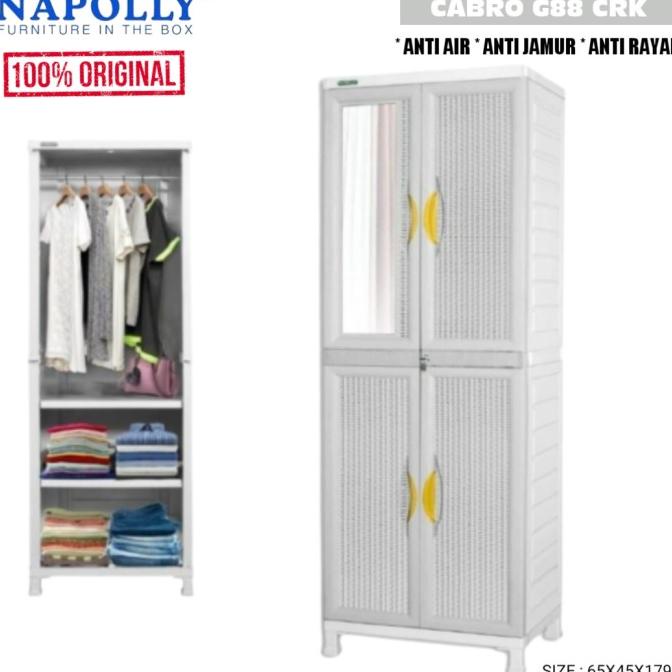 +++++] Lemari plastik 2 pintuk merk Napolly type Cabro G88