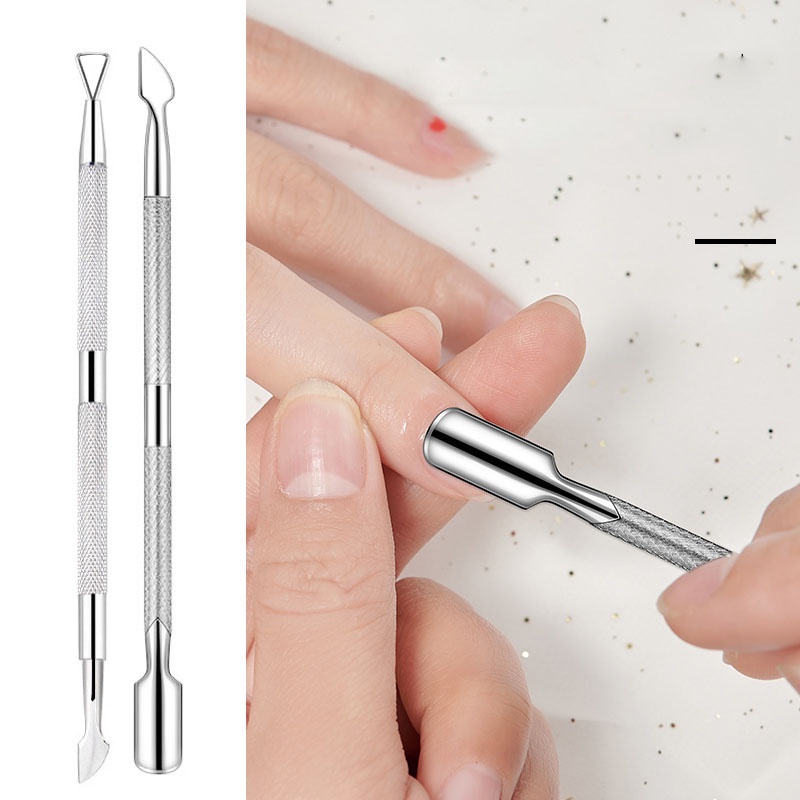 Cuticle pusher nail manicure nailart pendorong kutikula / nail trim alat pendorong kutikula manicure