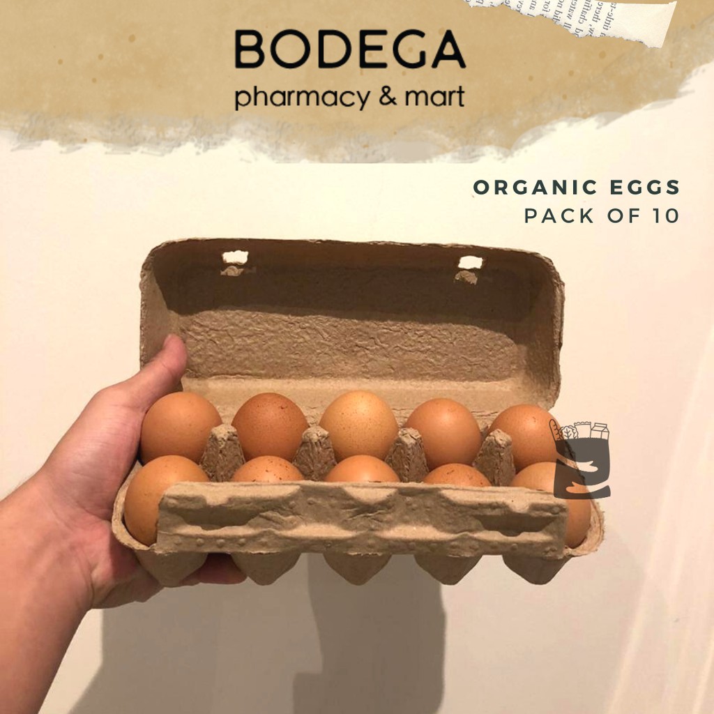 

ORGANIC FRESH FARM EGGS - telur ayam mentah organik | 10 pcs (BODEGA MART)