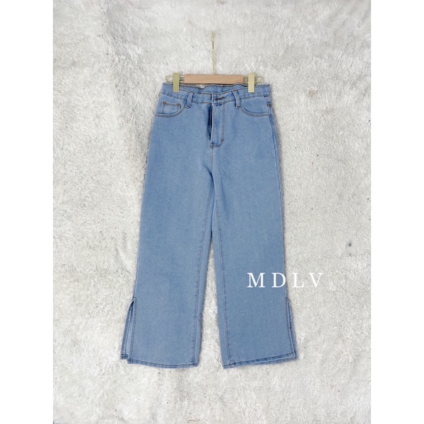 MDLV ~ Celana Jeans Kulot Eonni Celana Jeans Panjang wanita Good Quality Celana Jeans Cewek best Seller Fashion Wanita