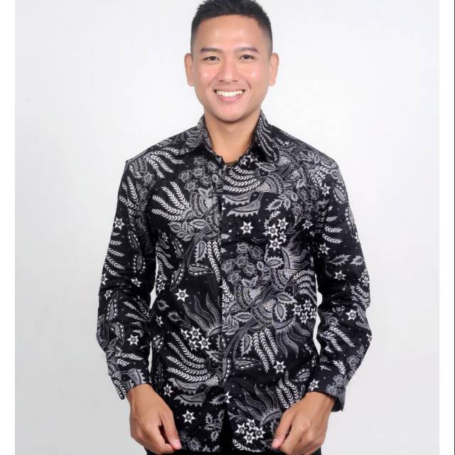 KEMEJA BATIK MOTIF MANGGAR PUTIH PEKALONGAN