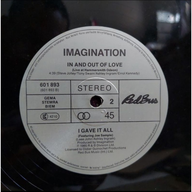 Kaset Vinyl Piringan Hitam Imagination