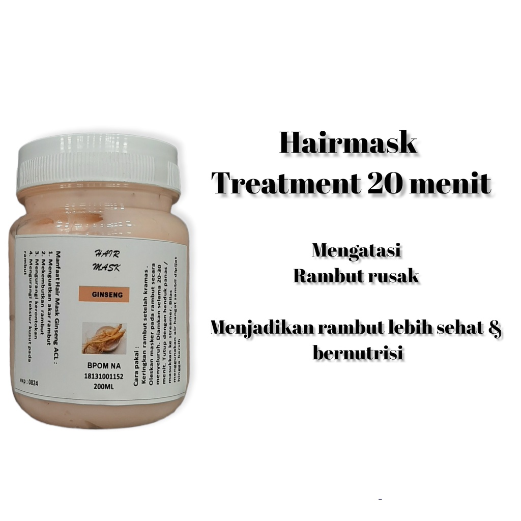 Hairmask Masker Rambut ACL Treatment Spa Salon 200ML Wangi Lembut Vitamin Original