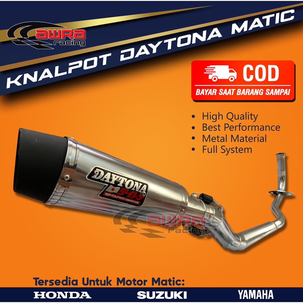 Knalpot Kenalpot Daytona Beat karbu fi Vario 150 125 New Scoopy Mio m3 Dll Fullsytem Suara Ngebass