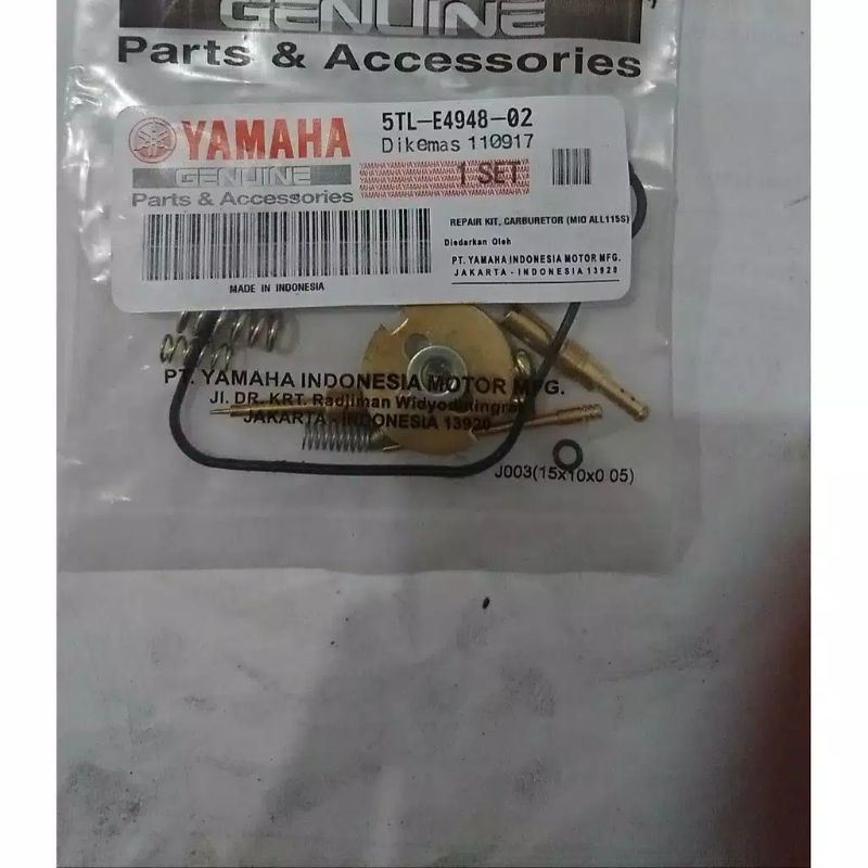 Repairkit Parkit Karburator Spuyer Pilot Jet Main Jet Original Yamaha Mio Mio Soul Fino Karbu Nouvo