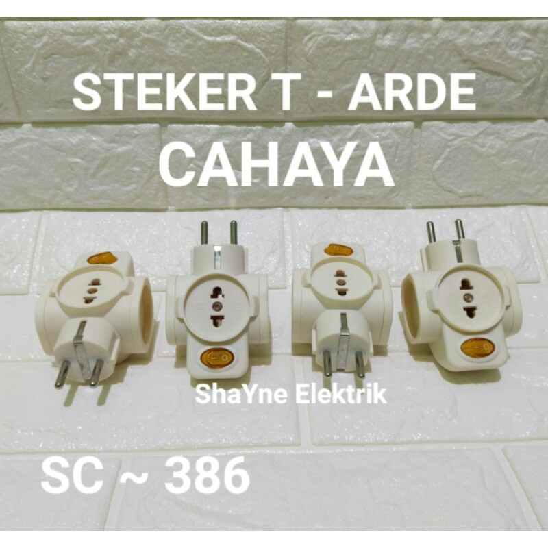 Steker T Colokan 4 Lubang SC~386