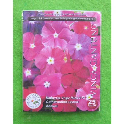 Benih Biji Bunga Vinca Gantung Malaysia Ungu Mixed Pack - Als Garden
