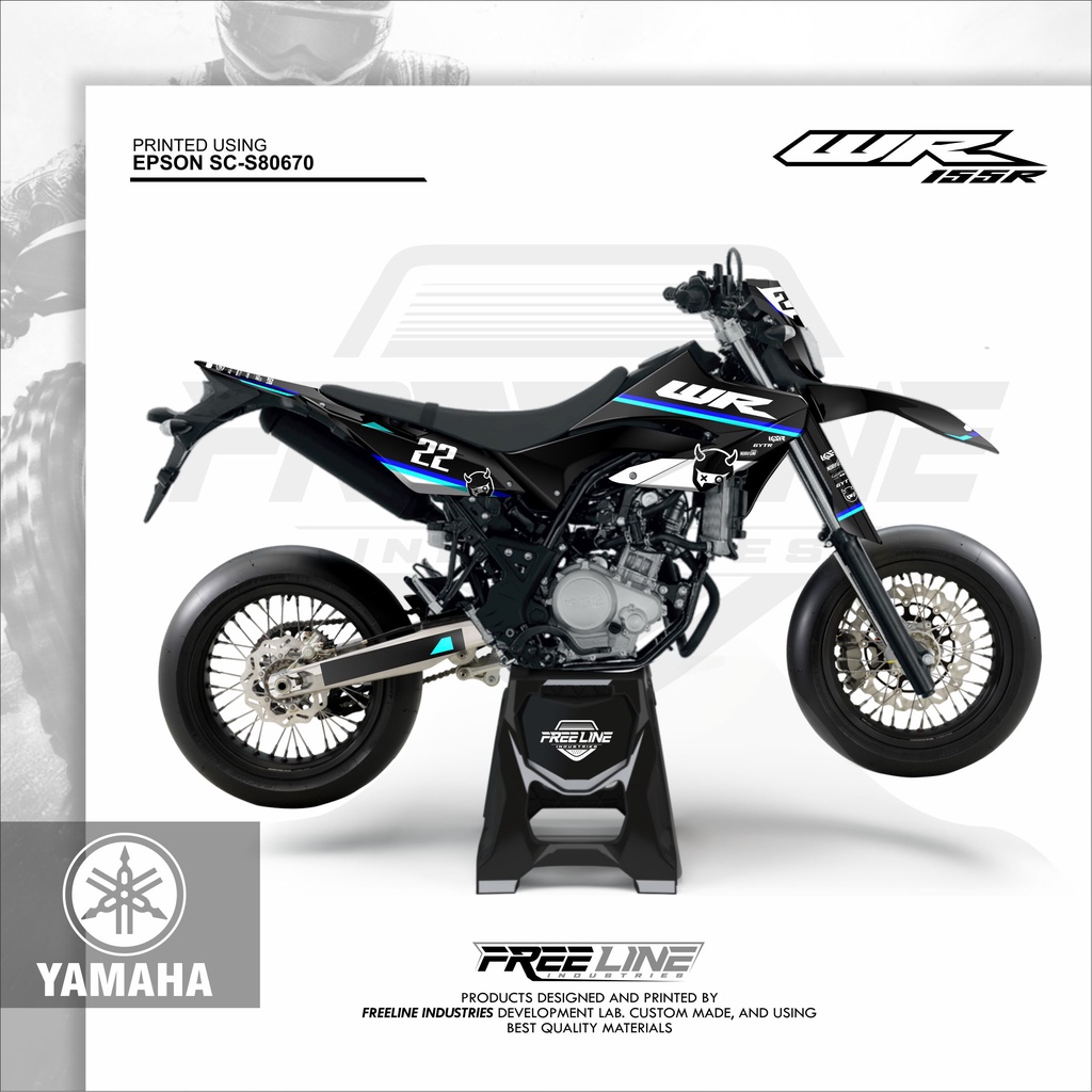 Decal WR 155 R Hitam Putih OneOneNine Custom Desain