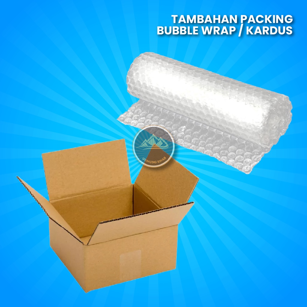 

Bubble Wrap / Kardus untuk tambahan packing agar barang lbh safety