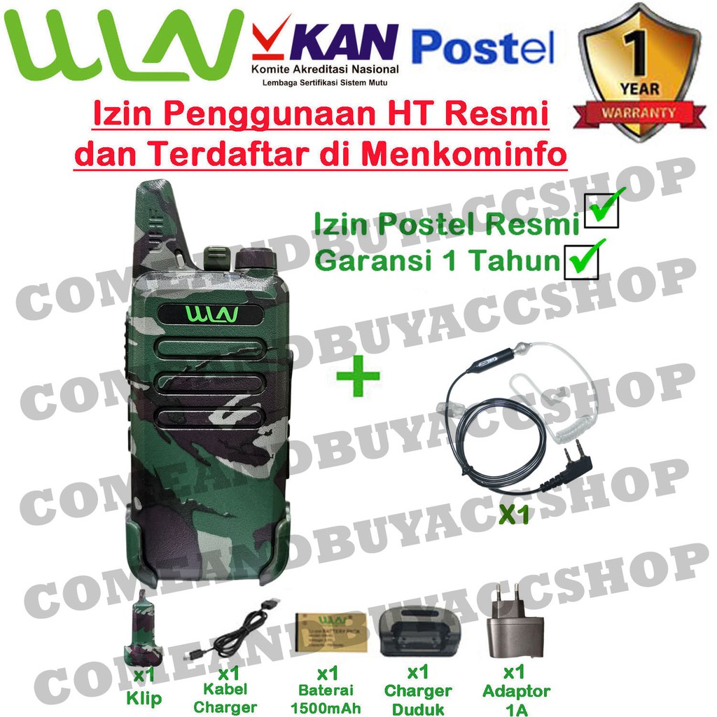 Paket HT SATUAN FBI WLN Two-Way Radio - LORENG HIJAU ARMY 2