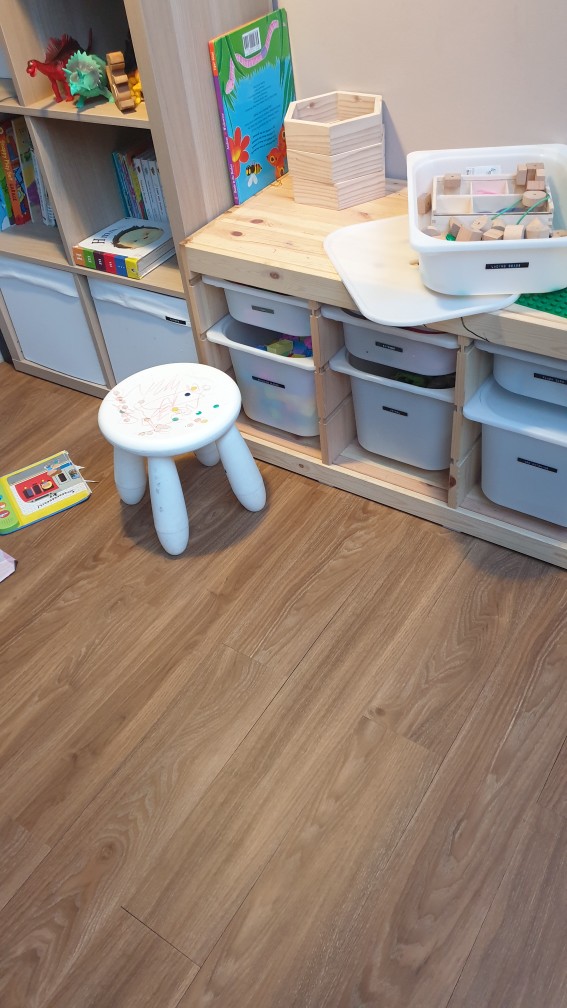 Coffee Lantai Vinyl Stiker | Premium Quality ! Kayu Berserat & Bertekstur Seperti Parket