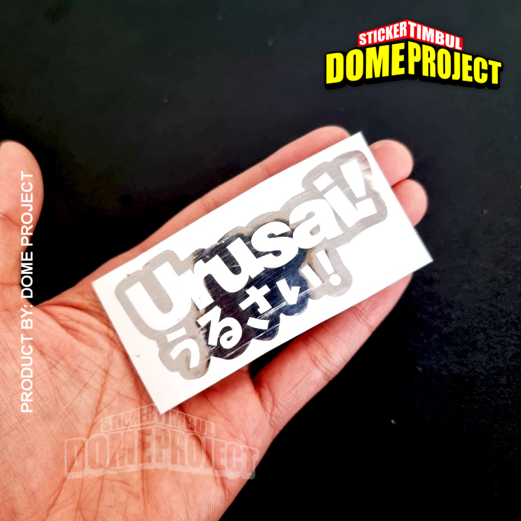 STIKER MOTOR VARIASI CUTTING HURUF JEPANG URUSAI 4 WARNA PILIHAN