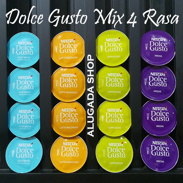 

Kopi - Kapsul Nescafe Dolce Gusto - Mix 4 Rasa - Flat White - Cappuccino Mix