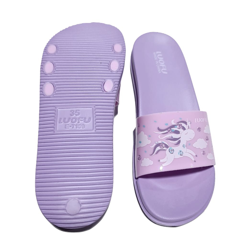 Jelly sandal anak cewek luofu sendal slop karet import E7159B10