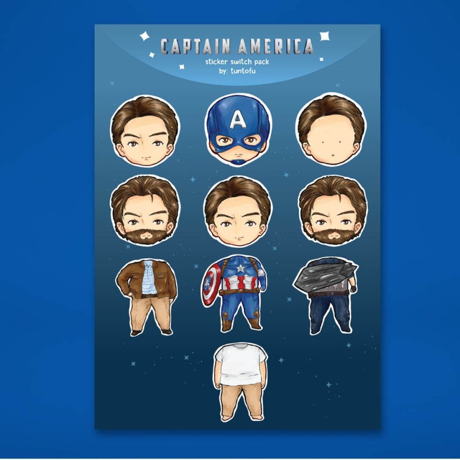 

captain america chibi sticker