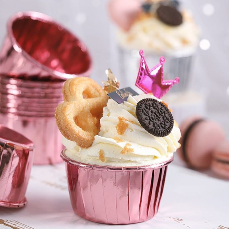 50pcs Cup Cake Case Aluminium Foil / Muffin Desert / Muffin Cup Import Home Baking