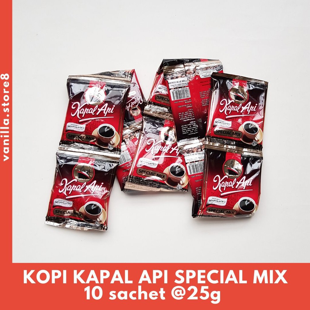 

KOPI KAPAL API SPECIAL MIX + GULA 10sachet @25gram