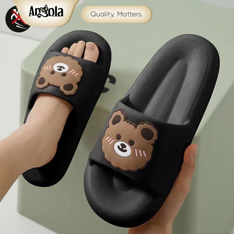 Angola Sandal Slip-On CuteBear H08 Sandal Rumah/Kamar Mandi Slipper Strap Comfy Cowok Cewek-7