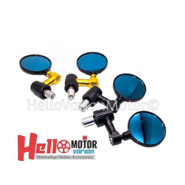 Jalu Stang Spion Bulat CNC Kaca Biru Bening
