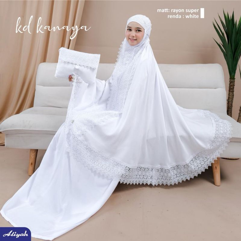 MUKENA PUTIH DEWASA POLOS RENDA IMPORT MUKENA SESERAHAN HAJI UMROH PONDOK MUKENA KD KANAYA KAMILA OR