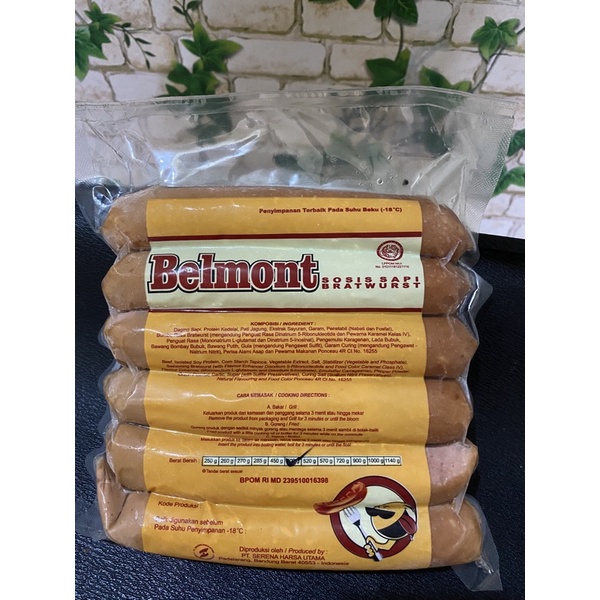 

Sosis Belmont Bratwurst isi 6 berat 500gram Harga termurah