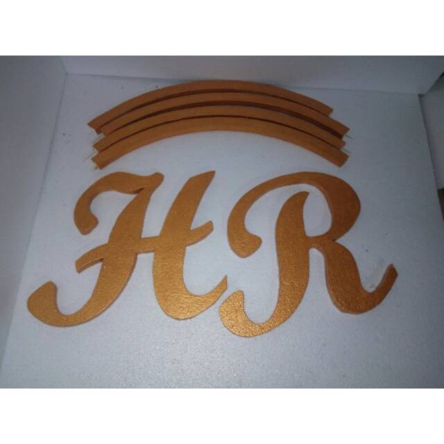 Paket Huruf Inisial 35cm Gabus Styrofom Dekorasi Pernikahan Wedding