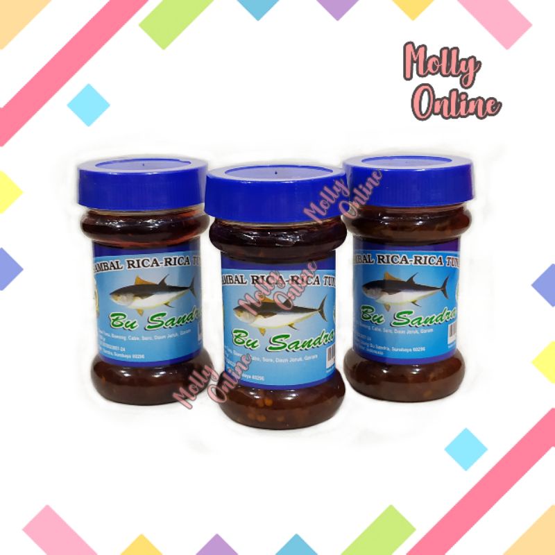 

Bu Sandra Sambal Rica-Rica Tuna Khas Surabaya Sambel Botol Pedas Tuna Fish Chili Sauce