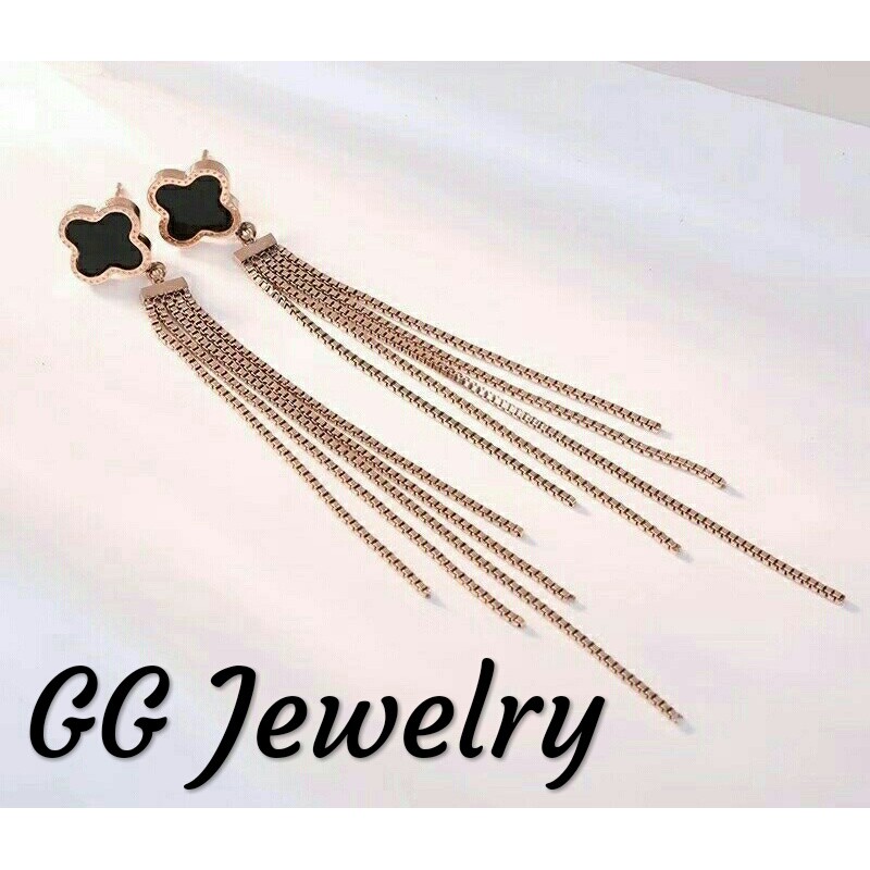 GG Anting Tusuk L*V Juntai 5 Layer Titanium#AT-138