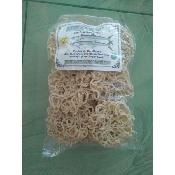 

kerupuk ikan tengiri/Krupuk lilin/krupuk renyah/krupuk lemmak/krupuk gurih/camilan khas madura