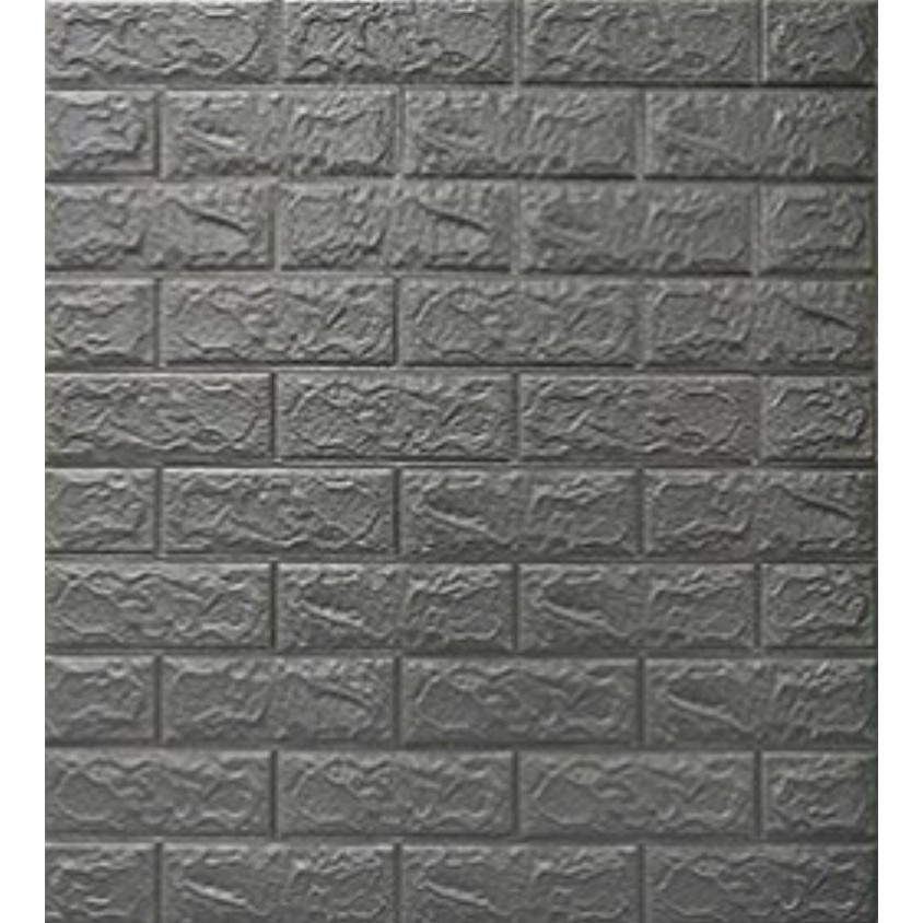 Wallpaper Dinding 3D Foam Motif Batu Bata Ukuran 77 x 70 CM Dekorasi Dinding Kamar Rumah Murah//List Wallpaper uk.11x70cm-HITAM PROMO (3mm)
