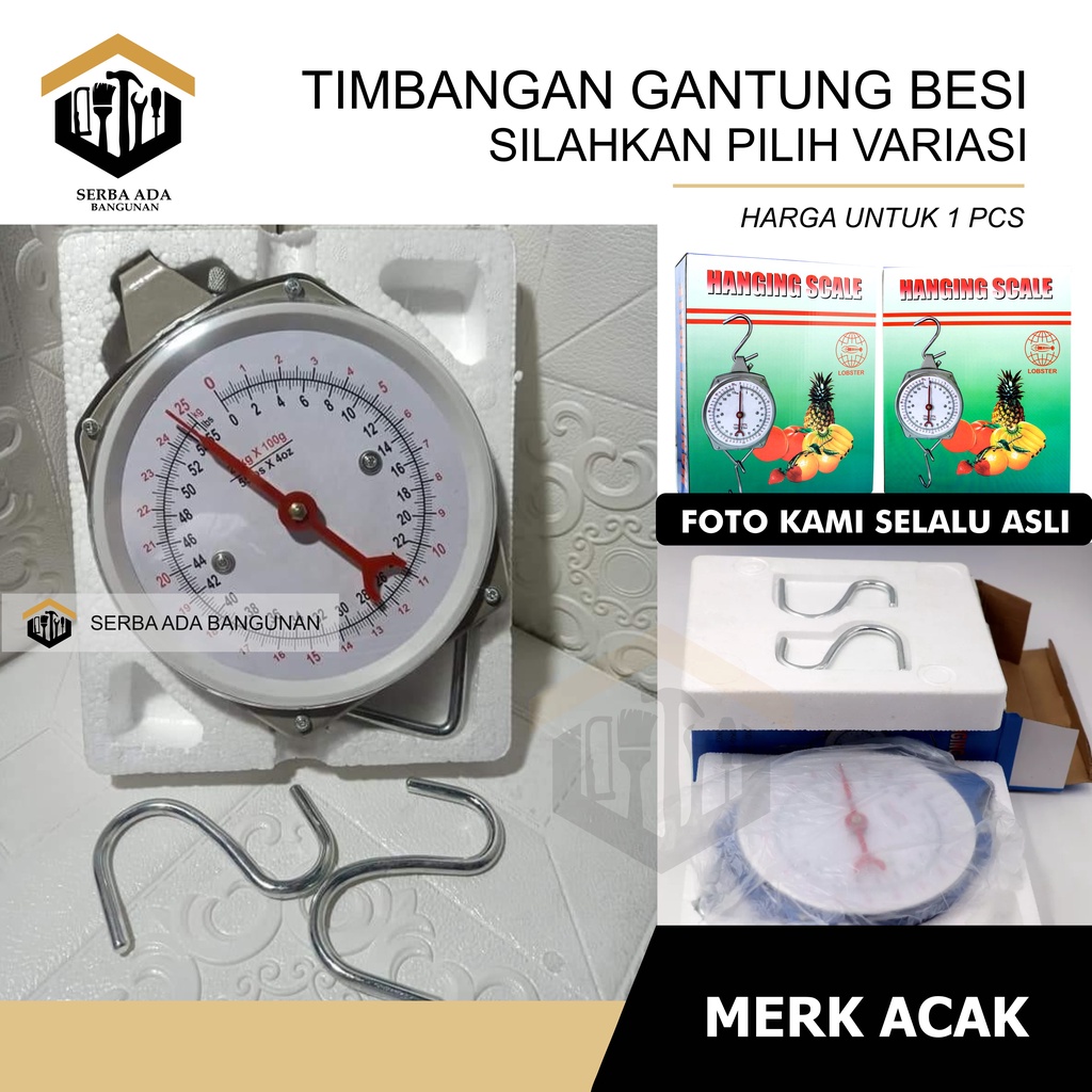 Timbangan Gantung Jarum Manual HANGING SCALE 25kg 50kg 100kg