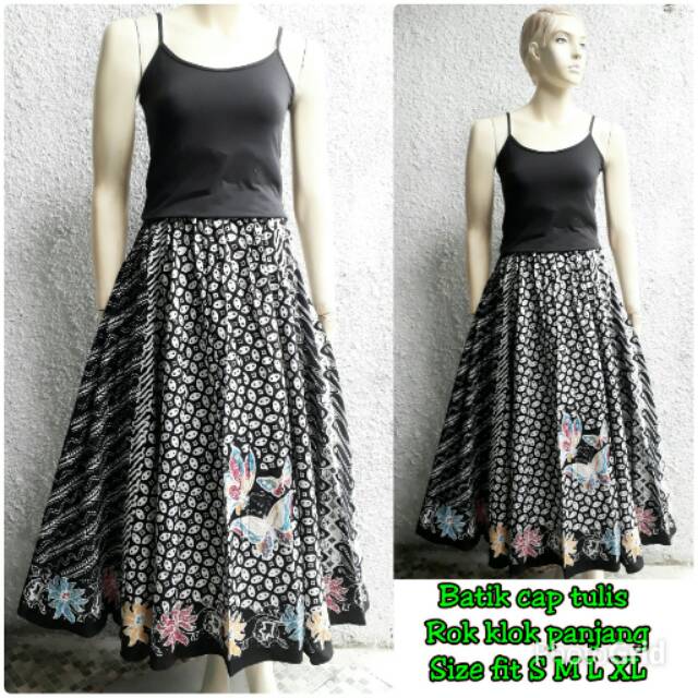 Rok batik panjang sayur asem hitam putih dua