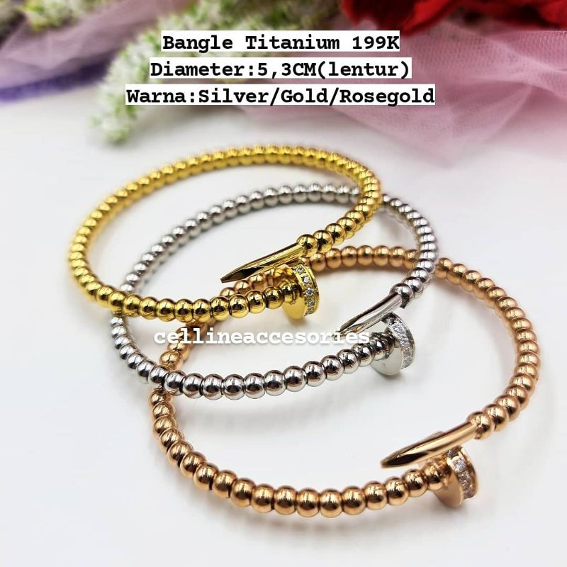 GELANG TITANIUM PAKU MODEL BARU | BANGLE PAKU TITANIUM