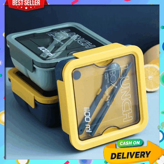 Kotak Makan Anak Pria Tupperware Bening Lunch Vintage W7A4 Anti Tumpah Korea Polos Tas Estetic Estet