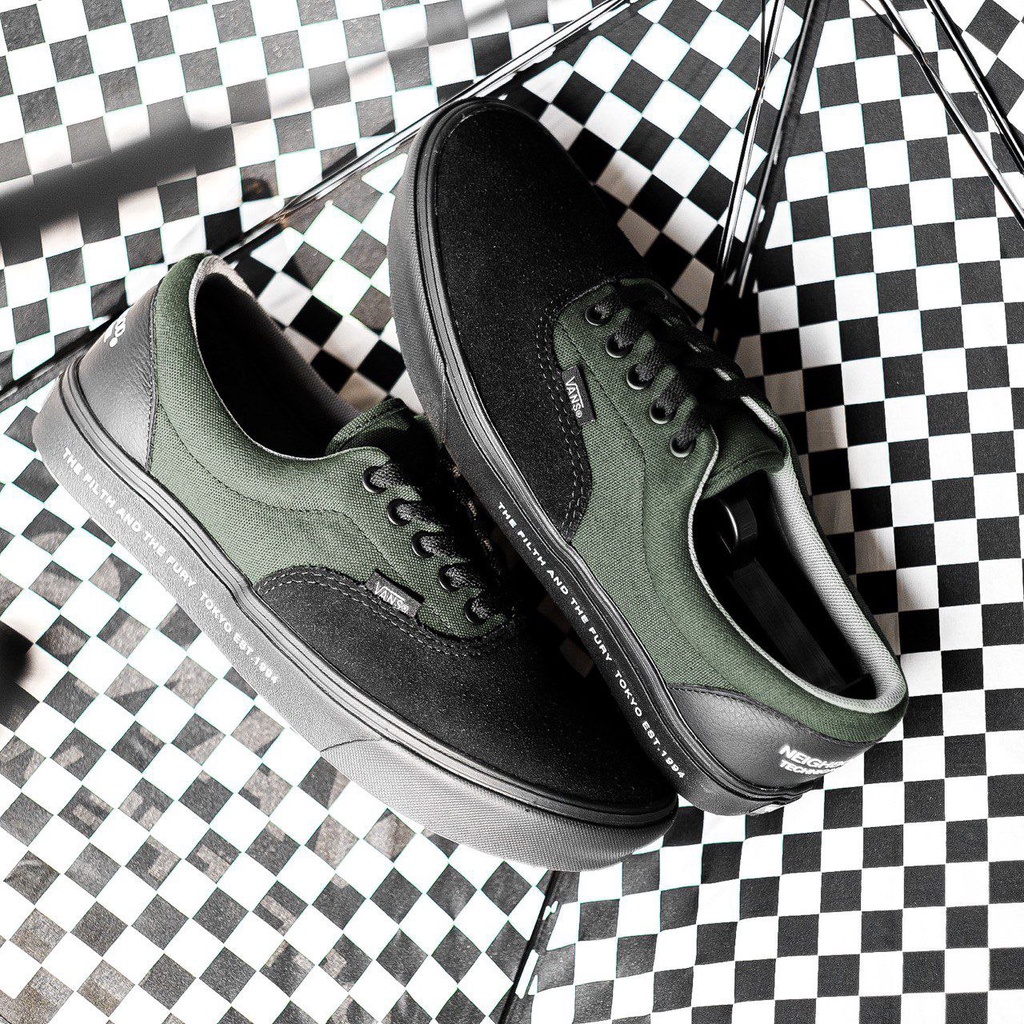 VANS ERA COMFYCUSH x NEIGHBORHOOD BLACK/WASABI ORIGINAL 100%