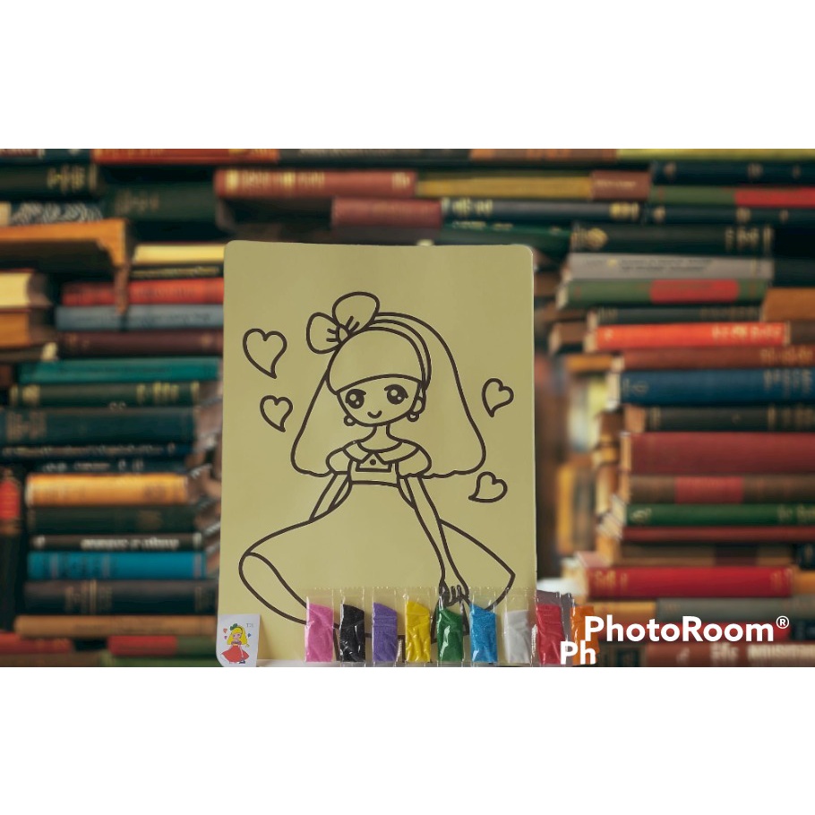 Mainan Edukasi Kertas Mewarnai Dengan Pasir | mewarnai dengan pasir | buku mewarnai | mewarnai murah